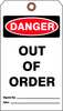 See All Industries Danger Tag, 7 x 4 In, Bk and R/Wht, PK25 DTUF-G33