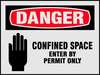 Brady Danger Label, 3-1/2 In. H, 5 In. W, PK8, 27417LS 27417LS
