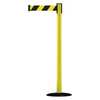 Tensabarrier Barrier Post with Belt, Yellow 890B-33-35-35-STD-NO-D4X-C