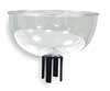 Tensabarrier Merchandising Bowl, Clear, Dia. 12 1/2 TENSABOWL-HDSC-NOFR-NODIVIDER