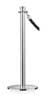 Lawrence Metal Urn Top Rope Post, Satin Chrome 310U-1S-NOT