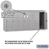 Salsbury Industries Vertical Mailbox, Aluminum, Powder Coated, 7 Doors, Surface, - 3507ASU