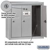 Salsbury Industries Vertical Mailbox, Aluminum, Powder Coated, 3 Doors, Surface, - 3503ASU