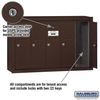 Salsbury Industries Vertical Mailbox, Bronze, Powder Coated, 5 Doors, Surface, - 3505ZSU