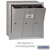 Salsbury Industries Vertical Mailbox, Aluminum, Powder Coated, 3 Doors, Recessed, - 3503ARU