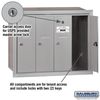 Salsbury Industries Vertical Mailbox, Aluminum, Powder Coated, 4 Doors, Recessed, - 3504ARU