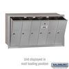 Salsbury Industries Vertical Mailbox, Aluminum, Powder Coated, 6 Doors, Recessed, - 3506ARU