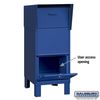 Salsbury Industries Courier Box, Blue, Powder Coated, Free Standing, - 4975BLU