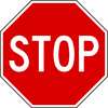 Lyle Traffic Sign, 36 x 36In, WHT/R, Stop, Text R1-1-36HA