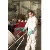 Condor Collared Disposable Coveralls, 6 PK, White, Microporous Film Laminate, Zipper 30C529