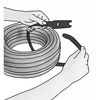Velcro Brand 1-3/4" W x 24" L Hook-and-Loop Black Reclosable Fastener Strap, 15 pk. 175617