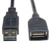 Tripp Lite Reversible USB Extension Cable, Blck, 1 ft UR024-001