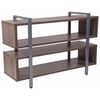 Flash Furniture TV Stand, Metal Drawers, Black Metal Legs NAN-JH-1756-GG