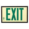 Zoro Select Exit Sign, 7 1/2 in x 13 in, Plastic GRAN4107