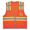 Glowear By Ergodyne Two Tone Mesh Safety Vest, Orange, 4XL/5XL 8246Z