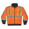 Glowear By Ergodyne Fleece Lined Bomber Jacket, Orange, S 8379