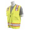 Erb Safety Surveyor Vest, ANSI Class 2, Lime, XL 62372