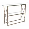 Flash Furniture Rectangle Console Table, Glass, 43.25" W, 13.75" L, 32" H, Glass Top, Clear NAN-JH-1796ST-GG
