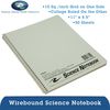Roaring Spring Spiral Bound Lab Notebook, 11x8.5, 50 Sht, Black cover 77610