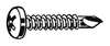 Zoro Select Self-Drilling Screw, #8 x 5/8 in, Plain 410 Stainless Steel Pan Head Phillips Drive, 100 PK U31870.016.0062