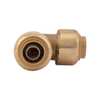 Sharkbite Push-to-Connect Elbow, 3/8 in Tube Size, Brass, Brass U246LF