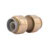 Sharkbite Push-to-Connect Coupling, 1/2 in Tube Size, Brass, Brass U4008LF