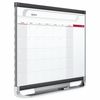 Quartet 36"x48" Magnetic Melamine Calendar Planning Board, White/Tan/Red, Gloss CP43P2