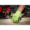 Milwaukee Tool 12PK High Visibility Cut Level 4 Polyurethane Dipped Gloves - S 48-73-8940B