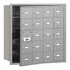 Salsbury Industries Horizontal Mailbox, Aluminum, Powder Coated, 20 Doors, Recessed, USPS 3620AFU