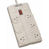 Tripp Lite Surge Protector Strip, 8 Outlet, Gray TLP808