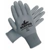 Mcr Safety Polyurethane Coated Gloves, Palm Coverage, Gray, M, PR 9696M