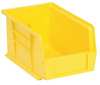 Quantum Storage Systems 50 lb Hang & Stack Storage Bin, Polypropylene, 6 in W, 5 in H, 9 1/4 in L, Yellow QUS221YL