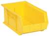 Quantum Storage Systems 75 lb Hang & Stack Storage Bin, Polypropylene, 8 1/4 in W, 6 in H, Yellow, 13 5/8 in L QUS241YL