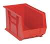 Quantum Storage Systems 75 lb Hang & Stack Storage Bin, Polypropylene, 8 1/4 in W, 8 in H, Red, 13 5/8 in L QUS242RD