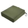Classic Accessories Rectangle Lounge Seat Cushion, Green, 25" 62-053-HFERN-EC