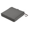 Classic Accessories Square Dining Seat Cushion, Grey, 19"x19"x3" 62-008-LCHARC-EC