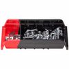 Akro-Mils 10 lb Shelf Storage Bin, Plastic, 4 1/4 in W, 4 in H, Black/Red, 11 5/8 in L 36442BLKRED