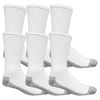 Fruit Of The Loom Socks, Mens, 12-16, White, PK6 K8000W6US-12