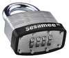 Ccl Combination Padlock, Bottom, Black/Silver 436L