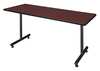 Regency Rectangle Kobe Training Tables, 60 X 24 X 29, Wood, Metal Top, Mahogany MKTRCT6024MH