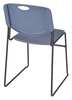 Regency Stacking Chair, Zeng Series, Polypropylene Blue, PK4 4400BE