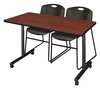 Regency Rectangle Training Table, 48" X 48" X 29", Laminated Melamine Top, Cherry MKTRCC4824CH