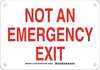 Brady Emergency Exit Sign, English, 10" W, 7" H, Aluminum, White 127296