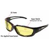 Edge Eyewear Safety Glasses, Yellow Anti-Fog, Scratch-Resistant GSK-XL112VS