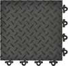 Notrax Interlocking Antifatigue Mat Tile, PVC, 12 in Long x 12 in Wide, 1 in Thick, 12 PK 621STL12BL