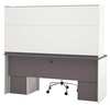 Bestar Credenza, 23.4" D X 71.1" W X 65.9" H, Slate/Sandstone, Melamine 93860-59