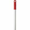 Vikan 1460mm Color Coded Handle, 1 in Dia, Red, Aluminum 29594