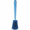 Vikan 2 3/4 in W Scrub Brush, Stiff, 11 51/64 in L Handle, 4 1/2 in L Brush, Blue, Plastic 41863