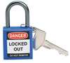 Brady Lockout Padlock, KA, Blue, 1-2/5"H, PK3 118959