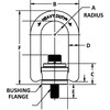 Adb Hoist Rings Hoist Rng, Bolt-On, 1/4-20in, 5 ft.-lb, HDHR 33112